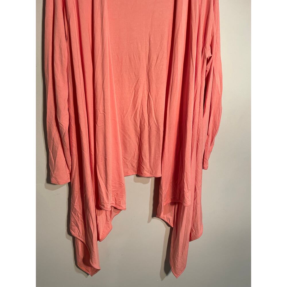 J.Jill Wearever Collection Open Waterfall Front Cardigan in Apricot Size Large - Picture 2 of 11